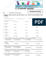 Soal Matematika Kelas 3 SD Bab 3 Perkalian Dan Pembagian Dan Kunci Jawaban