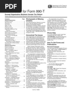 Instructions For Form 990-T: Pager/Sgml