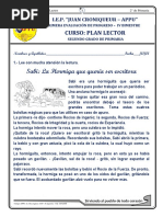 Examen Bimestral de Plan Lector Iv Bimestre