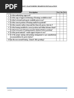 Checklist-Bearing Fixing and Grouting