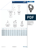 Stainless Lifting Bolts - Male: Metric