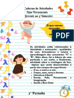 Caderno de Atividades Do 1° Período Da Educação Infantil Escola Dionísio Hage