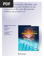 Accuracy of Cameriere, Haavikko, and Willems Radiographic Methods On Age Estimation On Bosnian-Herzegovian Children Age Groups 6-13