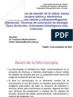 T-2 Técnicas de Estudio de La Célula - Microscopía Prof. Francisco