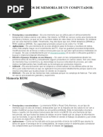 Distintos Tipos de Memoria de Un Computador