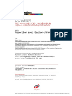 Absorption Avec Réaction Chimique