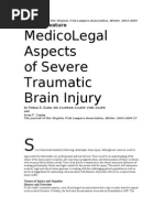 Medico Legal Aspects of Severe Traumatic Brain Injury