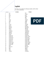 Numbers in English