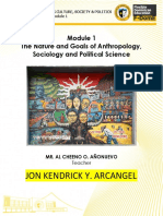 Jon Kendrick Y. Arcangel: The Nature and Goals of Anthropology, Sociology and Political Science