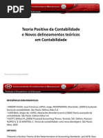 Aula 8 Teoria Positiva Da Contabilidade Novos Delineamentos Teoricos