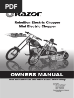 Owners Manual: Rebellion Electric Chopper