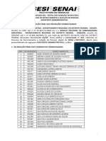 Comunicado N 002 Edital SESI SENAI Iel 007 2021 Homologados