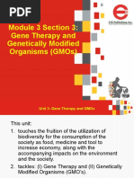 Module 3 Section 3: Gene Therapy and Genetically Modified Organisms (Gmos)