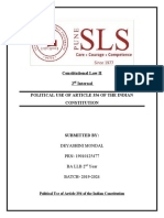 Political Use of Article 356