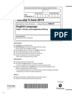 Tuesday 4 June 2019: English Language