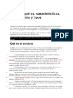 Servicio Qué Es, Características, Clasificación y Tipos