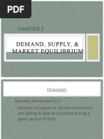 Demand, Supply and Market Equilibrium