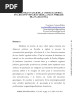 Nos Separa Una Guerra y Dos Dictaduras . Una Reconstrucción Genealógica Familiar Trasatlántica. Gómez-Rubio, Constanza (2021)