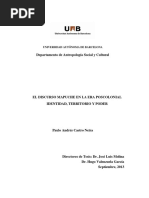 El Discurso Mapuche en La Era Poscolonialidentidad, Territorio y Poder