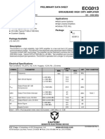 Preliminary Data Sheet Broadband High Oip3 Amplifier: Caution!