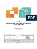 PETS-GTO 1.1 Procedimiento Colocación de Tuberías PVC y Cajas Empotradas