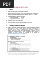 Formato Plan de Capacitación 