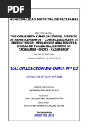 Valorizacion Final