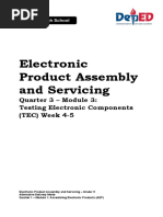 Electronic Product Assembly and Servicing: Quarter 3 - Module 3: Testing Electronic Components (TEC) Week 4-5