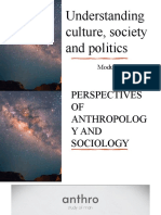 Understanding Culture, Society and Politics