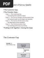 The Gaps Model of Service Quality