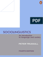 Peter Trudgill Sociolinguistics An Introduction To Language and Society