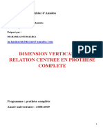 Dimension Verticale Et Relation Centree