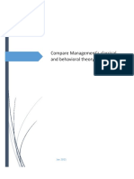 Compare Management's Classical and Behavioral Theory