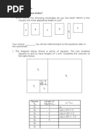 The Golden Ratio What Is The Golden Ratio?: A B C F E D