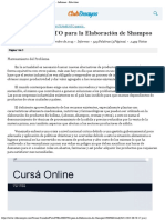 PLANTEAMIENTO para La Elaboración de Shampoo - Informes - Rita Azar