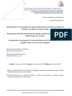 Determinantes de Los Programas de Educacion Financ