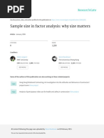 Sample Size in Factor Analysis: Why Size Matters: January 2006