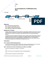 Packet Tracer - Design and Implement A VLSM Addressing Scheme - Physical Mode