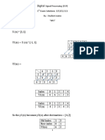 DSP 1st Exam Solutions