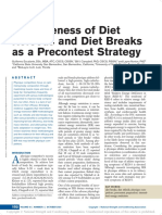 Effectiveness of Diet Refeeds and Diet Breaks As A Precontest Strategy