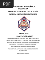 Universidad Evangélica Boliviana: Facultad de Ciencias Y Tecnología Carrera: Ingeniería Electrónica