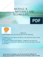 MODULE 8 Local Materials and Technique