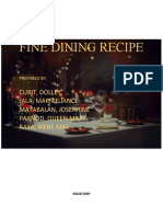 Fine Dining Recipe