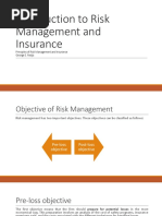 Introduction To Risk Management and Insurance