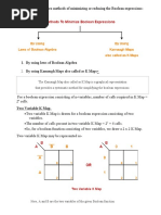 There Are Following Two Methods of Minimizing or Reducing The Boolean Expressions