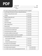 Task Analysis Checklist: "No" Responses Indicate Potential Problem Areas That Should Receive Further Investigation