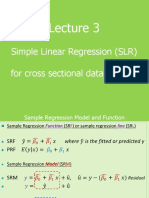 Econometrics Lecture 3 Simple Linear Regression (SLR) For Cross Sectional Data Part 2