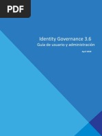 Identity Governance 3.6: Guía de Usuario y Administración