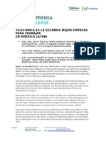 Telefónica Es La Segunda Mejor Empresa para Trabajar en América Latina