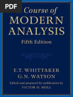 E. T. Whittaker, G. N. Watson - A Course of Modern Analysis-Cambridge University Press (2021)